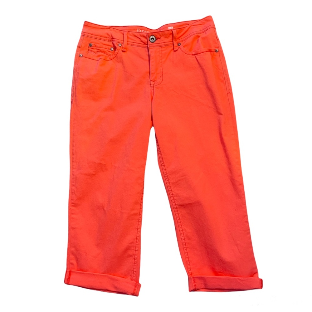 Faded Glory Orange Cropped Size 10 Jeans W32 L22